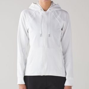 Lululemon 'Get Ready' White Hooded Jacket